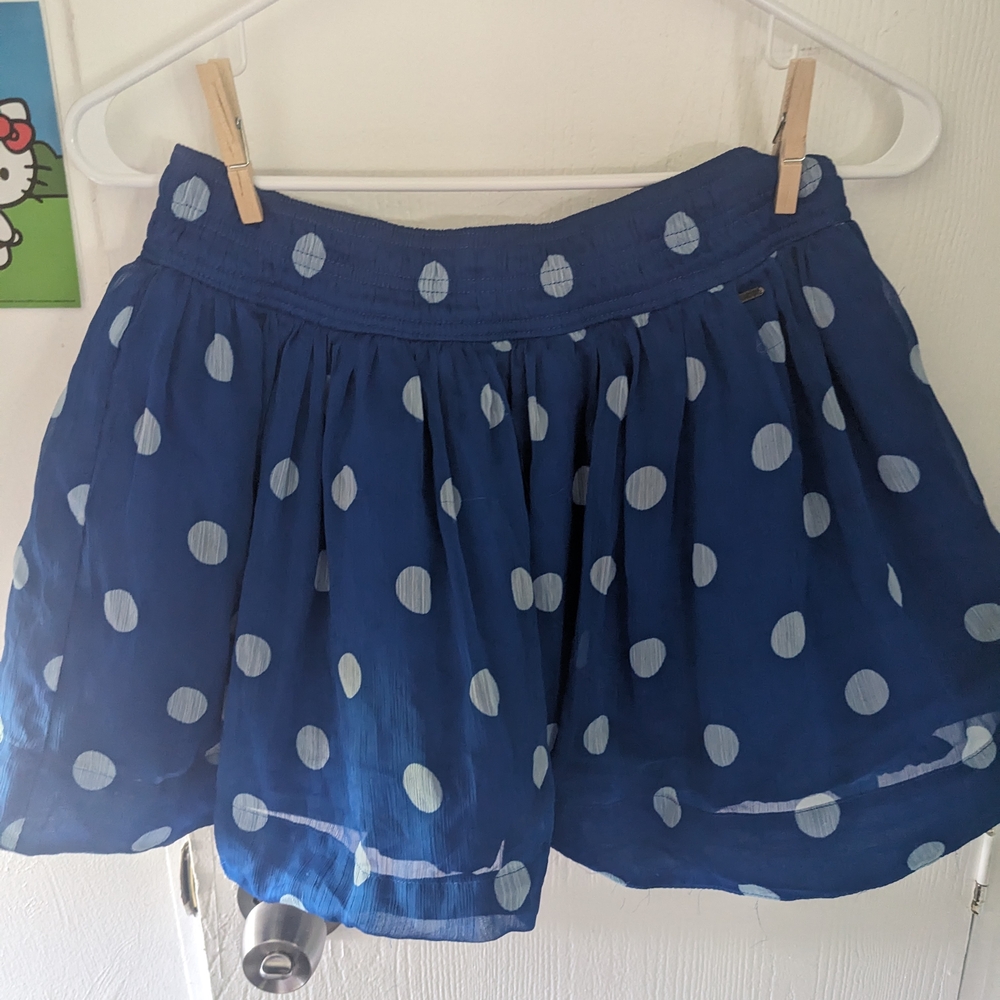 Hollister Blue Bubble Mini Skirt